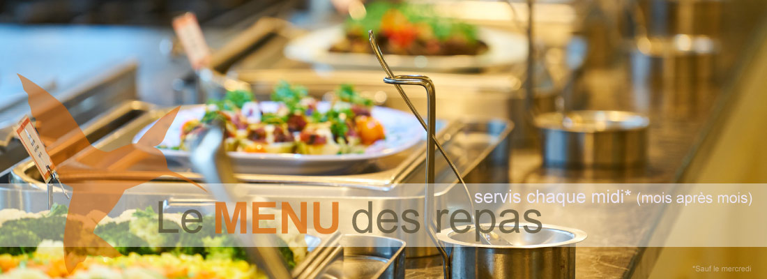 Menu des repas servis dans les implantation de l'école spécialisée 