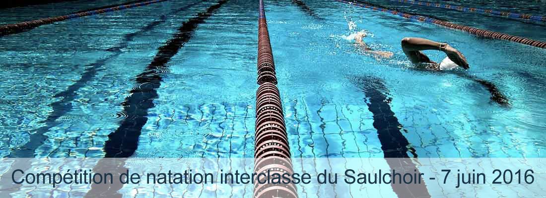 Compétition de natation interclasse du Saulchoir 7 juin 2016