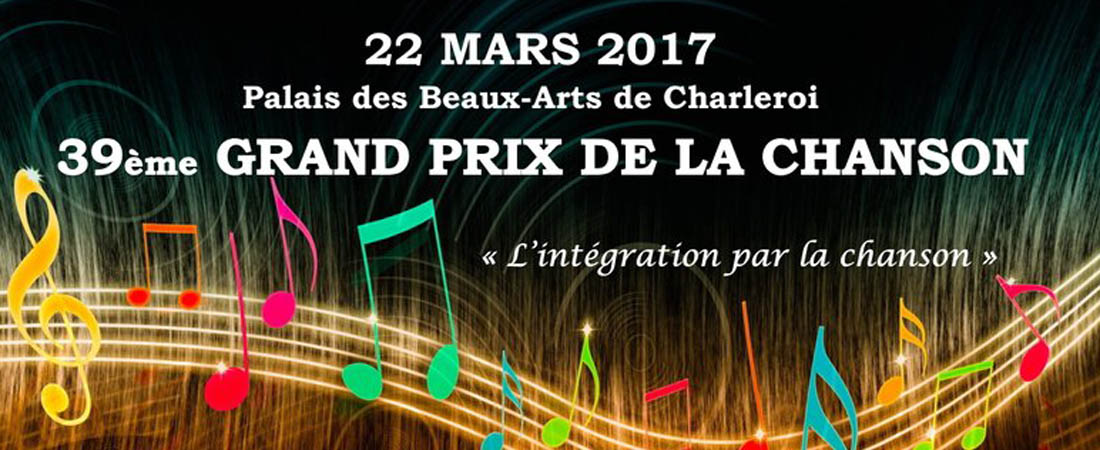 Bannière du 39eme Grand Prix de la Chanson de Charleroi