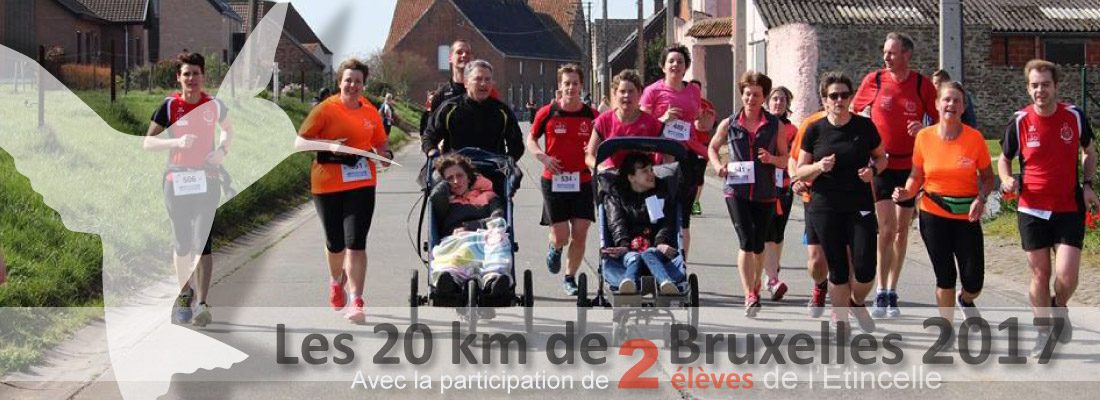 Justine et Estelle, deux élèves de l'Etincelle, participeront aux 20 km de Bruxelles le 28 mai 2017