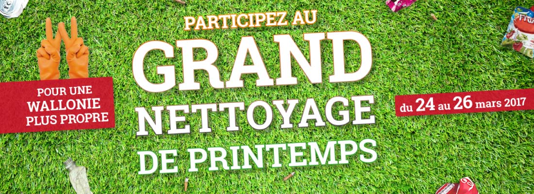 Une bannière de l'opération "Grand Nettoyage de Printemps" Opération Be Wapp 2017