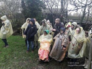 Une photo de la visite des élèves du Carrick à la Fontaine bleue de Mouscron