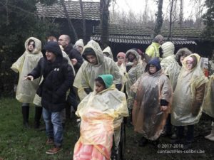 Une photo de la visite des élèves du Carrick à la Fontaine bleue de Mouscron