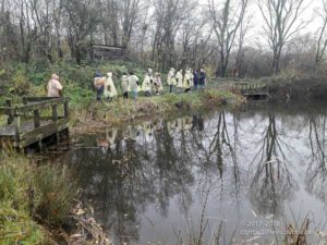 Une photo de la visite des élèves du Carrick à la Fontaine bleue de Mouscron