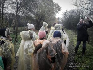 Une photo de la visite des élèves du Carrick à la Fontaine bleue de Mouscron