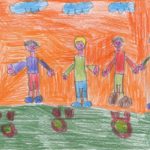 Illustration d'un dessin - Le bonhomme et l'enfant - ART et différences - École spécialisée : Les Colibris