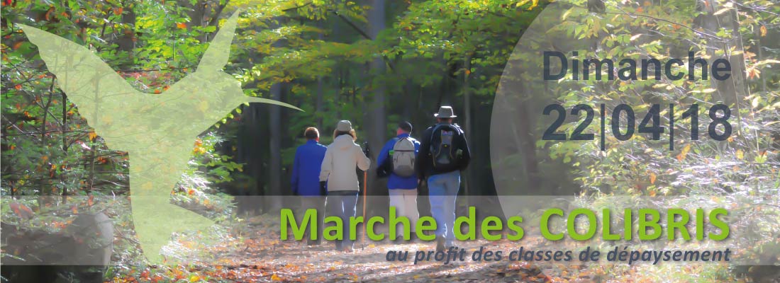 Bannière de l'article de la marche des Colibris du dimanche 22 avril 2018