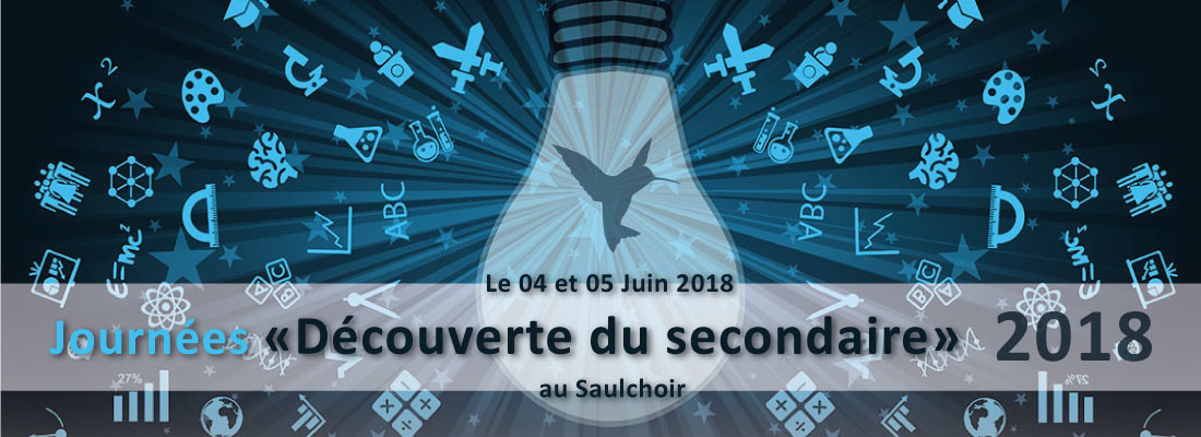 Bannière de l'article pour la présentation des journées découverte du secondaire au Saulchoir - Les Colibris