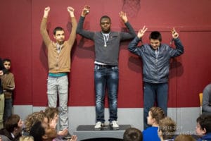 Une photo de la remise de prix de la course interclasse 2018