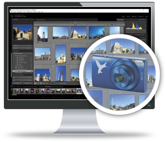 Ecran Lightroom - Appareil photo