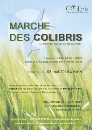 Affiche de la marche 2019 des Colibris
