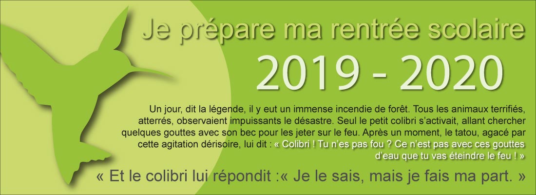 Rentrée scolaire 2019-2020